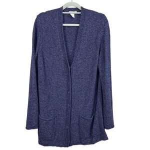 Henri Bendel Spa Vintage Long Cardigan Merino Wool Rabbit Hair Silk Blend